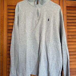 Ralph Lauren Light Gray Zip-Up Sweater